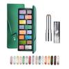 Cheeryep Qianyan Cosmetics Set, Floating Life 16-Color Eyeshadow Palette with True Tone Pigment, Underflow Layer Crystal Film Solid Lip Gloss, Matte Pearl Smoky (N, Eyeshadow + Lipstick) view 1