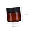4pcs Brown Plastic Cream Dispenser Bottles with Black Caps and UV Protection Leakproof Refillable view 2