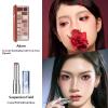 Cheeryep Qianyan Cosmetics Set, Floating Life 16-Color Eyeshadow Palette with True Tone Pigment, Underflow Layer Crystal Film Solid Lip Gloss, Matte Pearl Smoky (K, Eyeshadow + Lipstick) view 2