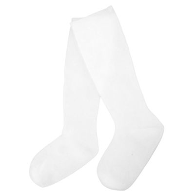Amosfun Moisturizing Gel Knee High Socks 1 Pair White Sebs Material Soft Elastic Sleep Socks for Dry Cracked Feet Overnight Foot Care and Spa