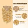 P27/613 Highlight Blonde Body Wave Clip in Hair Extensions - 14 Inch Real Blonde Human Hair, 120g 7pcs,Double Weft P27/613 Body Wave Clip ins Human Hair view 3