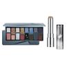 Cheeryep Qianyan Cosmetics Set, Floating Life 16-Color Eyeshadow Palette with True Tone Pigment, Underflow Layer Crystal Film Solid Lip Gloss, Matte Pearl Smoky (D, Eyeshadow + Lipstick) view 1