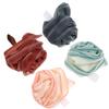 FUOYLOO 4pcs Large Soft Bath Balls Body Scrubber Exfoliating Shower Loofahs for Men Women Back Scrubber Bathing Accessories in Pink Gray Wine Red and Green view 1