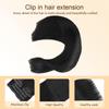 #1B Straight Clip in Hair Extensions Real Human Hair, 22 Inch 120g/7Pcs,Full Shine Remy Human Hair,Natural Black Clip ins Brazilian Virgin Human Hair Extensions view 2
