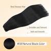 #1B Straight Clip in Hair Extensions Real Human Hair, 22 Inch 120g/7Pcs,Full Shine Remy Human Hair,Natural Black Clip ins Brazilian Virgin Human Hair Extensions view 3