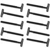 IDEANATEGRATE 10pcs Disposable Double-layer Carbon Steel Hair Trimmer Razors for Women Waterproof Body and Arm Hair Removal Shaver Black Grip for Sensitive Skin view 1