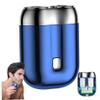 Waterproof Rechargeable Double Head Mini Electric Shaver, Portable Wet & Dry Use Foil Shaver for Men, Electric Foil Shavers for Men view 1