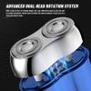 Waterproof Rechargeable Double Head Mini Electric Shaver, Portable Wet & Dry Use Foil Shaver for Men, Electric Foil Shavers for Men view 2