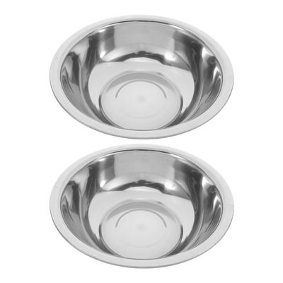 GALPADA 2pcs Stainless Steel Foot Basin 29cm Thick Wash Basin for Soaking Feet and Face Suitable for Bathroom and Laundry Use