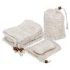 uxcell 10Pcs Soap Saver Bag 5.5"x3.5" Mesh Soap Bag with Light Brown Beige view 1
