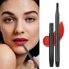 2 Pack Lip Brush for Lipstick, Retractable Lipstick Brush Lip Liner Pencil Brushes Flat Lips Balm Applicator Travel Lipliner Brushes for Lipsticks, Lipgloss, Eyeshadow Travel view 2