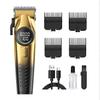 Professional Cordless Hair Clippers for Men, Electric Cutting Kit with LED Screen & 4 Guards, Precision Barber Trimmer for Fading and Blending, Rechargeable Ideal Gift for view 1