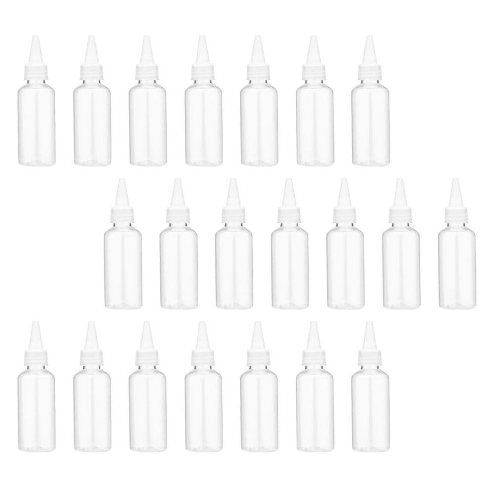 PRETYZOOM 25 Pcs 120ml Plastic Squeeze Bottle with Pointed Mouth