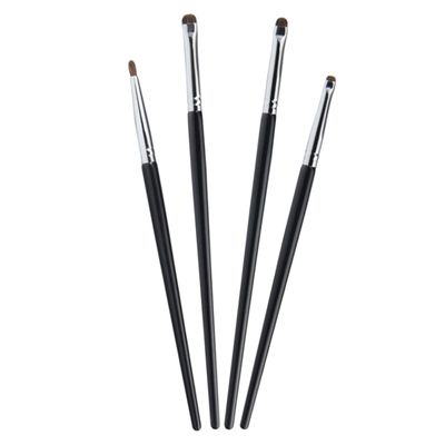 Uonlytech 4pcs Eye Makeup Brush Set for Women, Fine Precision Eyeliner Brushes with Genuine Equine Hair, Smudge and Detail Applicators for Professional Eyeliner and Eyeshadow Application