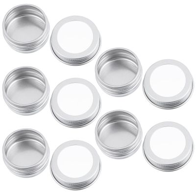 Tofficu 15pcs 5ml Small Aluminum Jar with Screw Lid Cosmetic Sample Containers Travel Cream Containers Refillable Makeup Storage Boxes for Ointments and Skincare