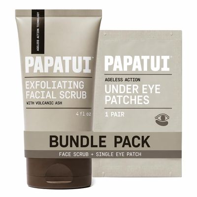 PAPATUI by Dwayne Johnson Exfoliating Face Scrub + Under Eye Patch Bundle