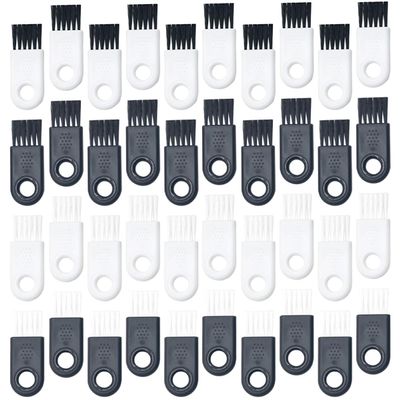 BESTYASH 40pcs Electric Shaver Cleaning Brush Set White and Black Bristles, Small Razor Duster for Hair Clipper and Trimmer Maintenance, Suitable for Mens Grooming and Household Use