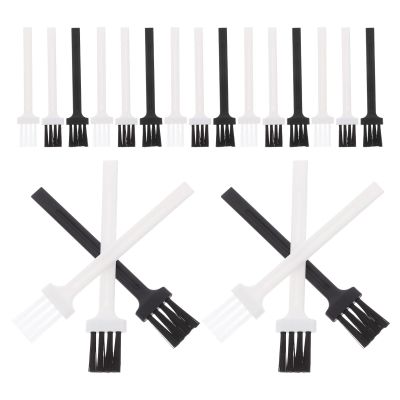 SEWACC 60pcs Multipurpose Cleaning Brushes for Electric Shavers and Computer Keyboards, Anti-static Small Plastic Brushes for Dust Removal, Black and White Set for Personal Care