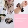 Cat Peeks Out of Zippered Leather Pocket Scrunchie Elastic Hair Bands Ponytail Holders Softer Than Silk Scrunchies No Damage Hair Ties Frizz Free Gentle Stylish Scrunchies for Women view 4