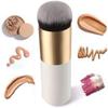 1pc Flat Foundation Powder Brush Professional Makeup Brush with Large Round Head Soft Bristle Foundation Brush for Powder or Liquid Cosmetics Blender Practical and professional view 2