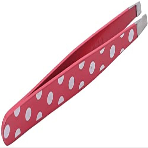 2 pcs Tilting Tweezers Eyebrow Hair Finishing Tools Stainless Steel Dot Printing Hair Removal Tool Clip Handy and professional