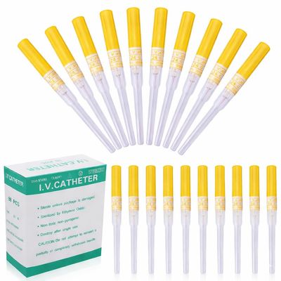 SUMPIGGER Piercing Needles 50Pcs 24 Gauge Ear Nose Piercing Needles IV Needles for Piercing Cleaned Body Tattoo Tools Piercing Kit Piercing Supplies (50Pcs 24G)