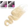613 Blonde Body Wave Closure human hair 5x5 HD Lace 18 Inch view 3