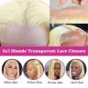 613 Blonde Body Wave Closure human hair 5x5 HD Lace 18 Inch view 4