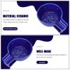 KAJNBN Ceramic Shaving Soap Bowl for Men Blue Practical Barber Shaving Soap Container and Lather Preparation view 3