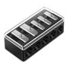 5 Hole Makeup Pencil Sharpener Cosmetic Sharpener for Eyebrow Pencil Eyeliner Lip Liner and Concealer Pencil with Storage Box Multiple Sizes Black view 1