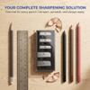 5 Hole Makeup Pencil Sharpener Cosmetic Sharpener for Eyebrow Pencil Eyeliner Lip Liner and Concealer Pencil with Storage Box Multiple Sizes Black view 3