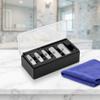 5 Hole Makeup Pencil Sharpener Cosmetic Sharpener for Eyebrow Pencil Eyeliner Lip Liner and Concealer Pencil with Storage Box Multiple Sizes Black view 4