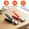 2 Pcs Wide Jaw Opening Anti-Splash Slanted Nail Clipper, Stainless Steel Angled Toenail Clippers Ingrown Curved Nail Trimmer for Thick Nails Women Men (Orange & Black) view 3