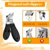 2PCS Wide Jaw Opening Toenail Clippers Anti-Splash Slanted Nail Clipper Slanted Ingrown Nail Clippers Long Handle Splashproof Nails Clipper Stainless Steel Curved Toe Trimmer for Men Women Thicknail view 4