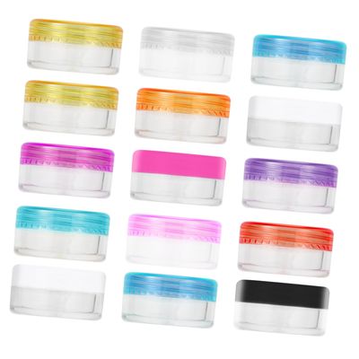 44pcs 5g Plastic Cream Jars Refillable Mini Cosmetic Containers with Lids for Travel and Sample Storage Style