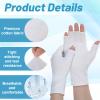 4 Pairs Fingerless Thin Cotton Gloves, Unisex Hand Moisturizer Gloves, Overnight Moisturizing Glove for Dry Hands Sleeping Spa, White Cotton Glove for Eczema, Touchscreen-Friendly view 4