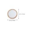 DECHOUS 2pcs Small Round Wood Makeup Mirror Set 7.5cm Pocket Compact Cosmetic Mirror Travel Portable Women Vanity with Beech and Nan Frames view 2