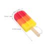 Healeved 2 Pcs Colorful Ice Cream Shape Bath Sponges Scrubber, Soft Body Wash Sponge Set with Puff for Shower and Bath Cleaning (Pink Purple + Orange Yellow) view 2