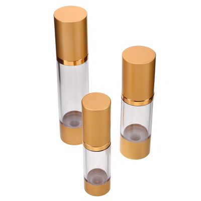 WATIIFUFU 3pcs Vacuum Airless Pump Bottles for Cosmetic Travel Containers Refillable Lotion Dispensers with Spray Nozzle, 15ml 30ml 50ml Foundation and Face Cream Pumps