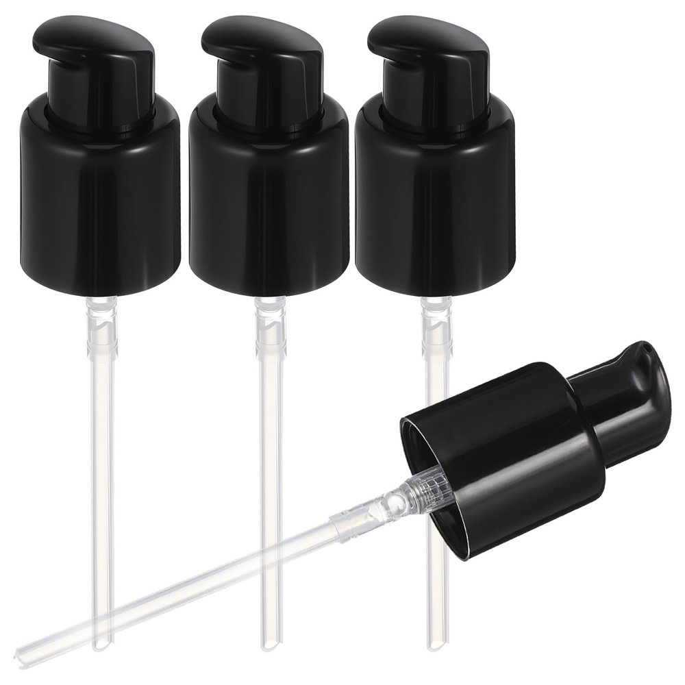 4pcs Lotion Pump Head 20mm PP Bottle Dispensers Black