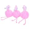 SILENRADAWN Flamingo Shower Ball Bath Scrubber 3pcs Pink Bathing Sponge Body Wash Sponge for Adults and Bathroom Accessory Bath Tool for Home Bathing view 1