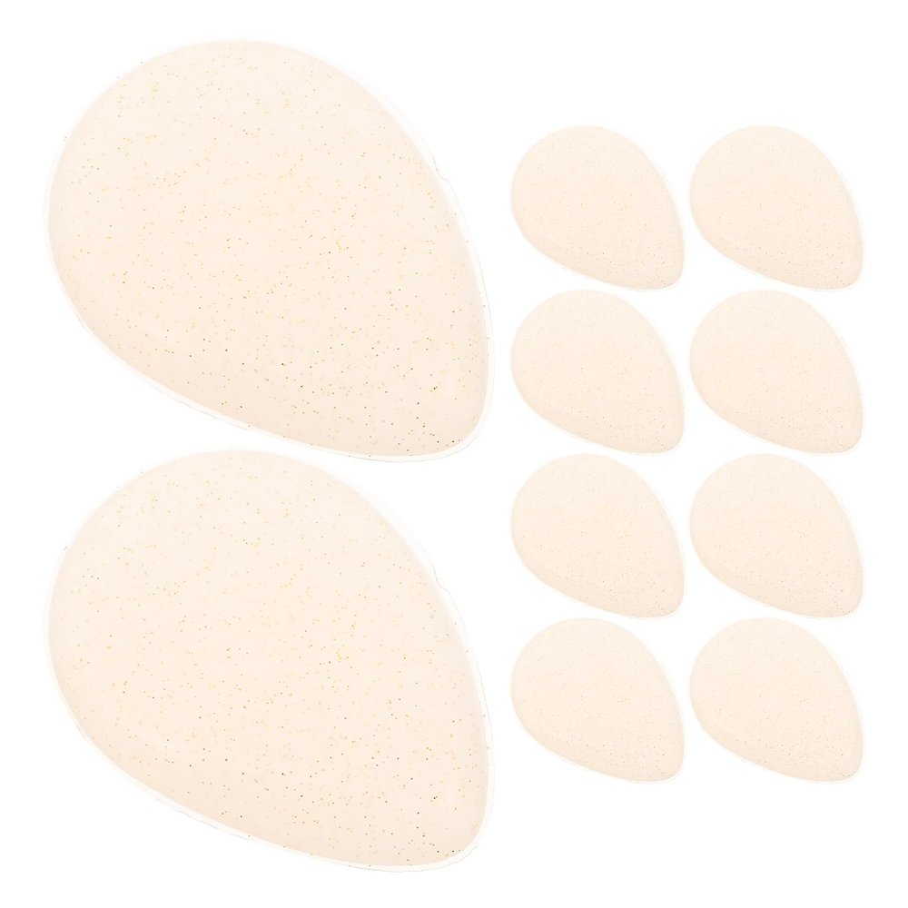 PartyKindom 10pcs Silicone Makeup Puff Set, 3d Water Drop Foundation Blender Sponges, Reusable Non-absorbent Cosmetic Applicators for Liquid Cream Concealer, Easy to Clean Beauty Tools