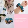 Outer Space Rocket Astronaut Satin Scrunchies for Women Hair Ties Soft Satin Hair Scrunchies No Crease Frizz-Free Gentle Elastic Hair Bands Stylish Hair Accessories Decor&Gifts view 4