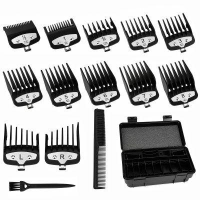 12 Pack Hair Clipper Guards 1/16"-1" Compatible with Wahl Clippers, Boxed