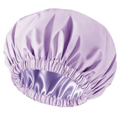 Doitory Shower Cap for Women, Reusable Waterproof Satin Lined Shower Cap