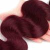 Body Wave Human Hair Bundles Burgundy 1 Bundle 99J# 12 Inch Human Hair Extension Single 100g Color Dark Burgundy Unprocessed Brazilian Virgin Hair Double Weft view 4