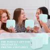 8 Pcs Seersucker Makeup Bag for Purse Cute Zippered Pouches,Lakeblue,Mini view 3
