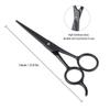 Didiseaon Stainless Steel Beard and Eyebrow Scissors Black Grooming Scissors Precision Trimming Tool for Mens Facial Hair Care Daily Use view 2
