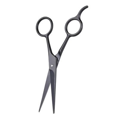 TEHAUX Stainless Steel Beard and Eyebrow Scissors Black, Precision Grooming Accessory for Mens Facial Hair Care, Sturdy Mustache Trimming Tool for Daily Use