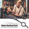 TEHAUX Stainless Steel Beard and Eyebrow Scissors Black, Precision Grooming Accessory for Mens Facial Hair Care, Sturdy Mustache Trimming Tool for Daily Use view 3